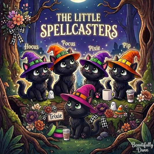 The Little Spellcasters Witch Kitty 3D Printed Decor